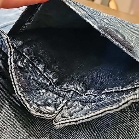 Denim hooded crop sherpa jacket size M NWT - Picture 10 of 13